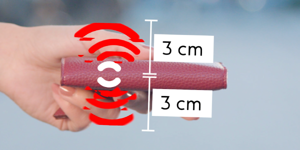 SkimSafe-kortet skyddar 3 cm på varje sida